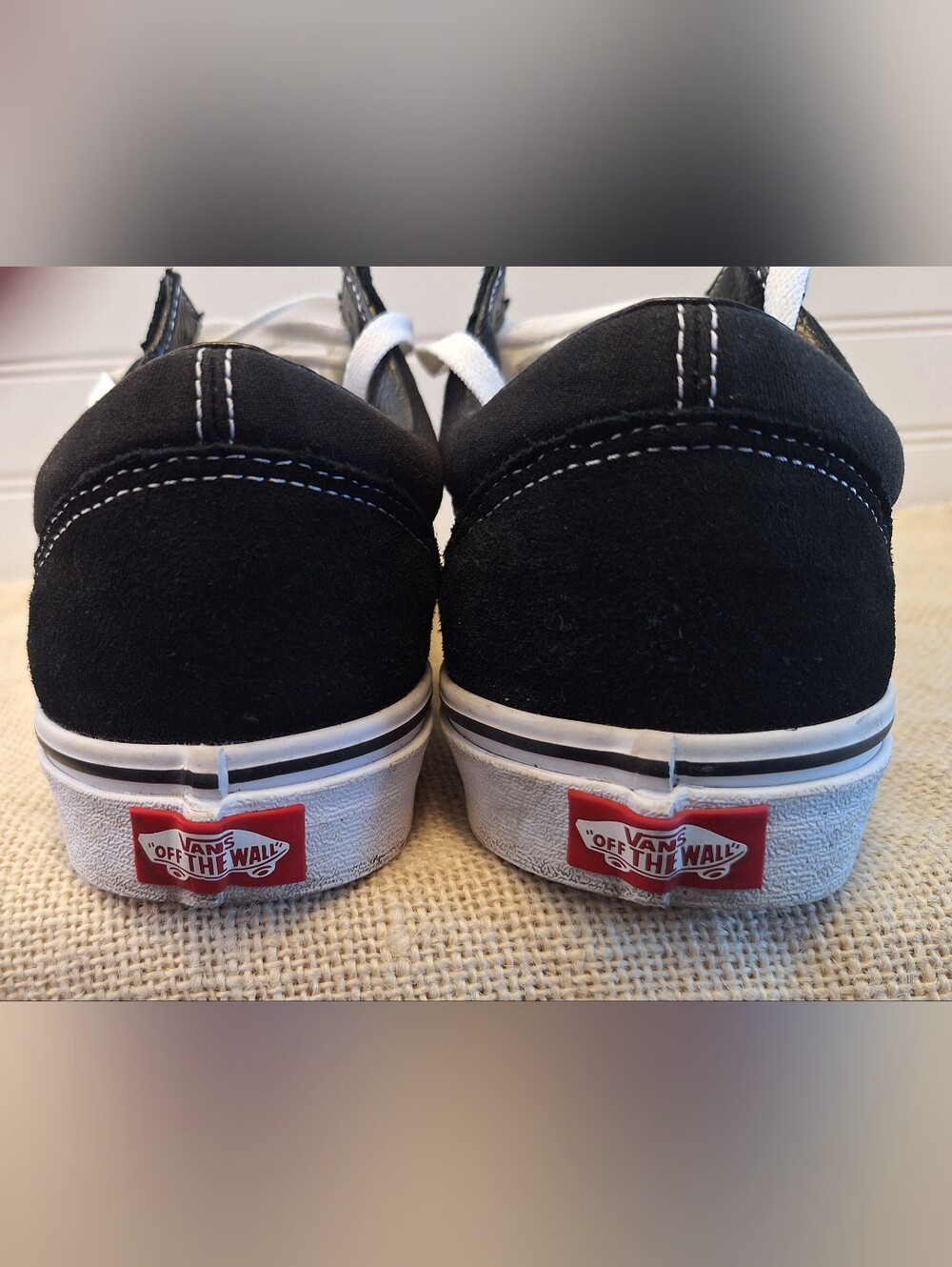 Vans Black White Suede Low Top Sneakers - Picture 3 of 6